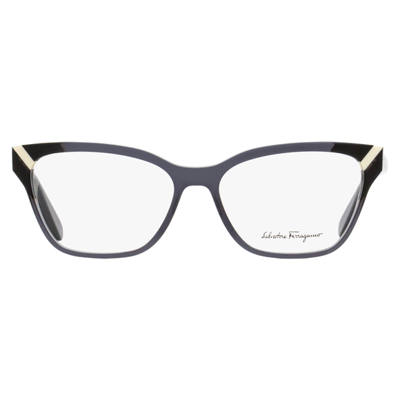 Salvatore Ferragamo Rectangular Eyeglasses SF2843 057 Gray/Black 54mm 2843 - Picture 2 of 2
